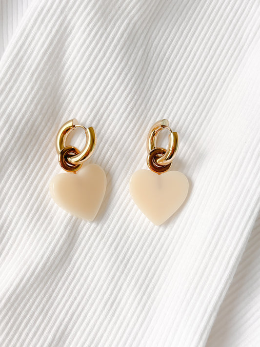 Boucle d'Oreille Créole Coeur Léo