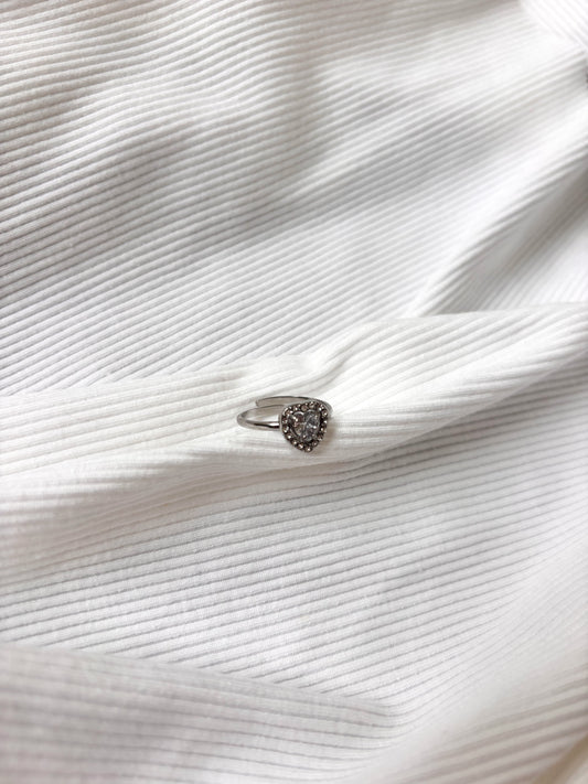 Bague Solitaire coeur