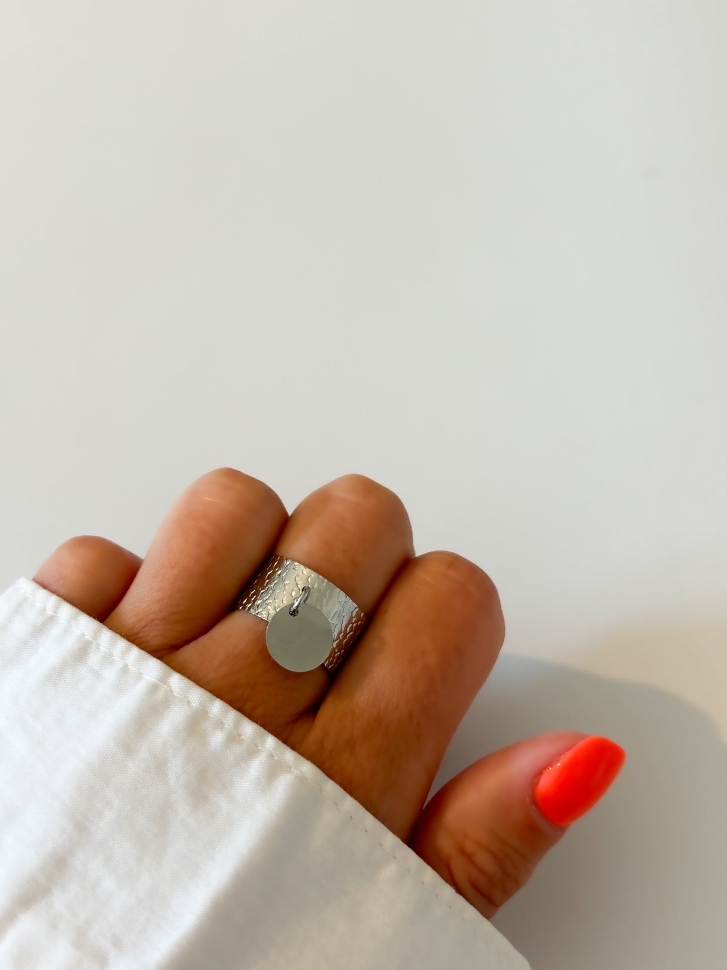 Bague Breloque Martelée Pampille