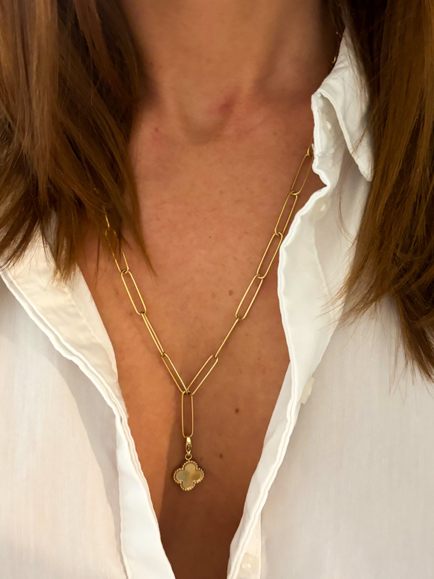 Collier Charm Fermoir à Ressort