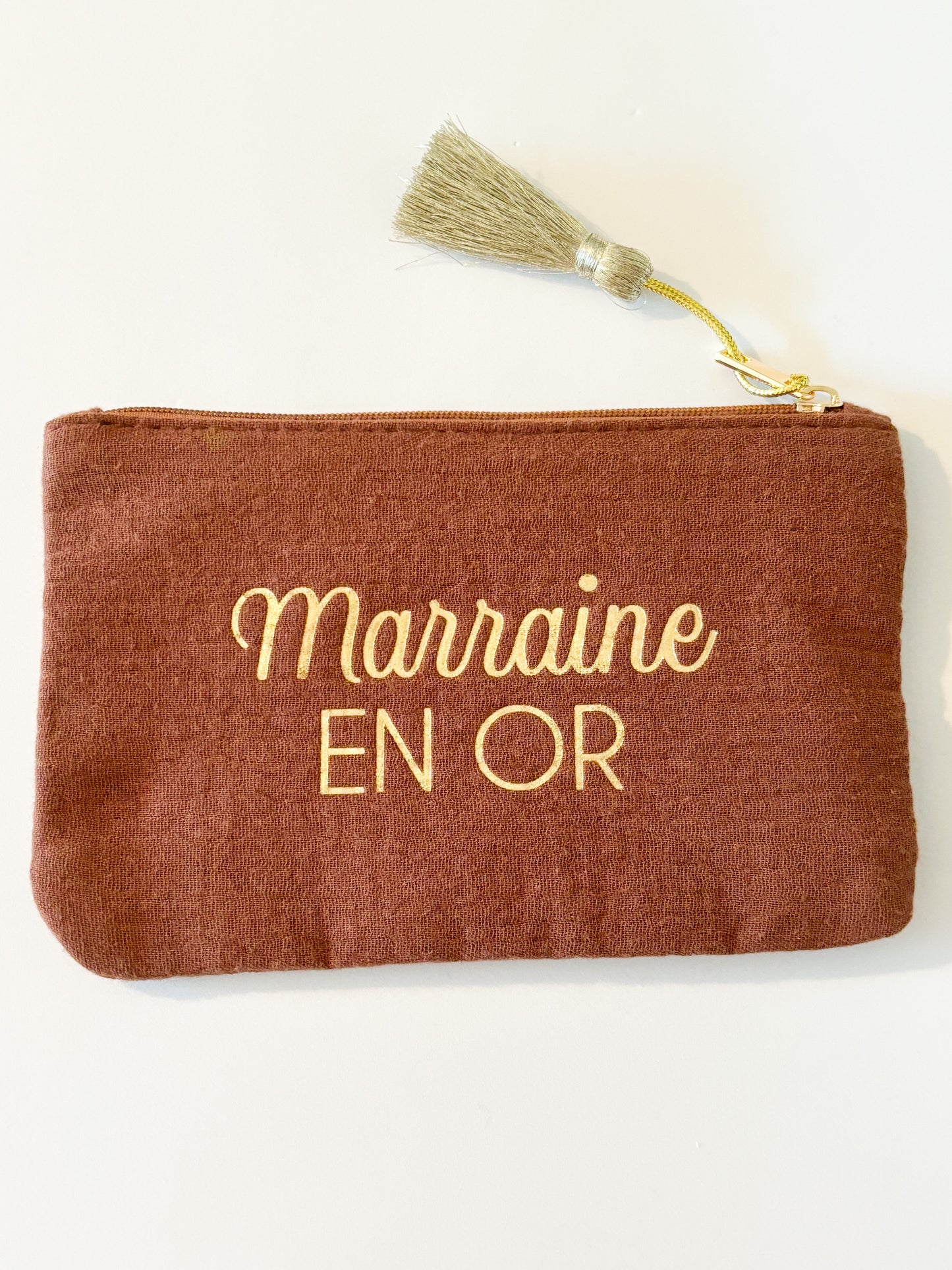 Pochette Marraine en or