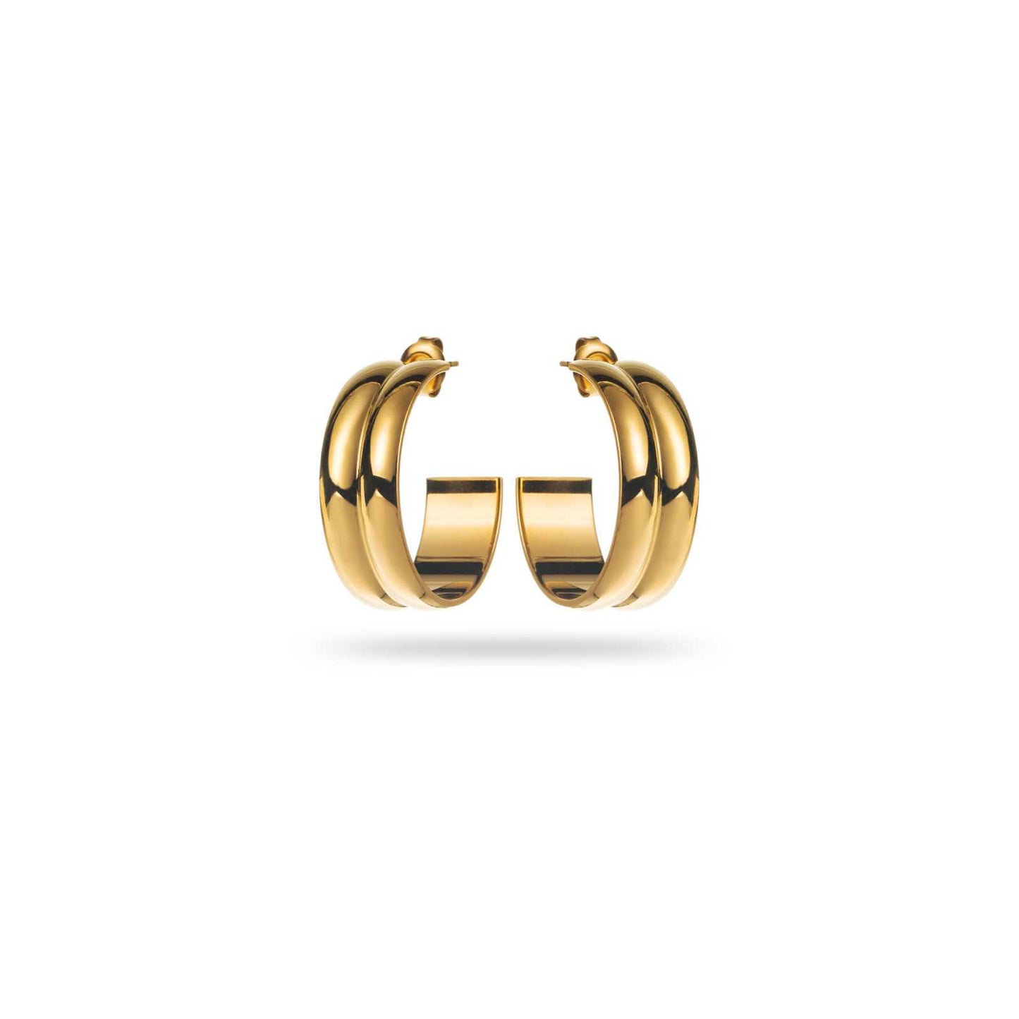Boucle d'oreille Créole Miroir double