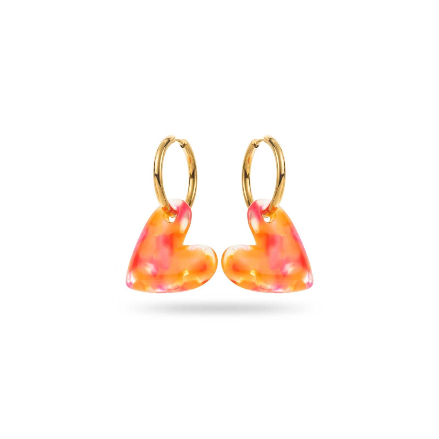 Boucle d'oreille Créole coeur