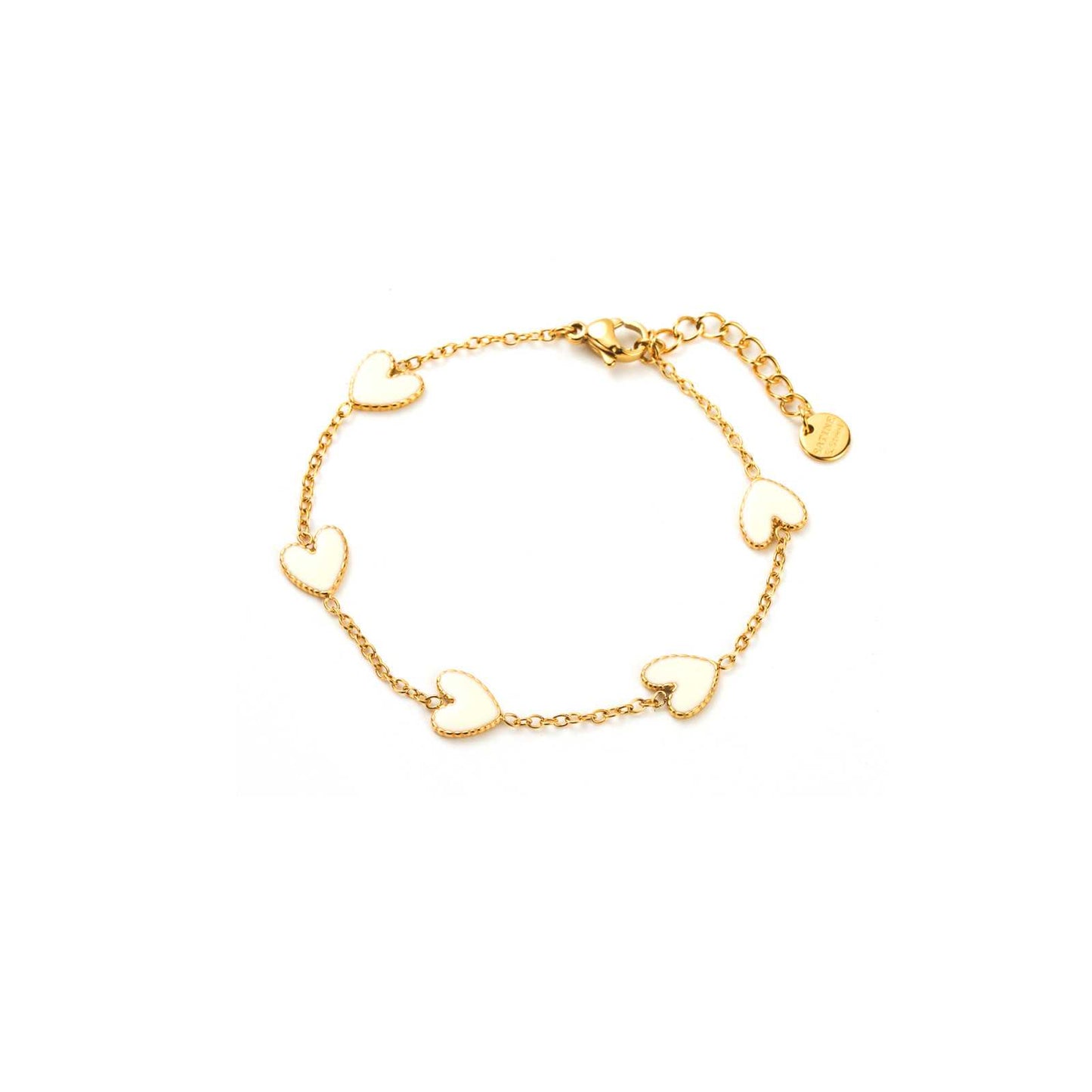 Bracelet Douceur de coeurs (blanc)