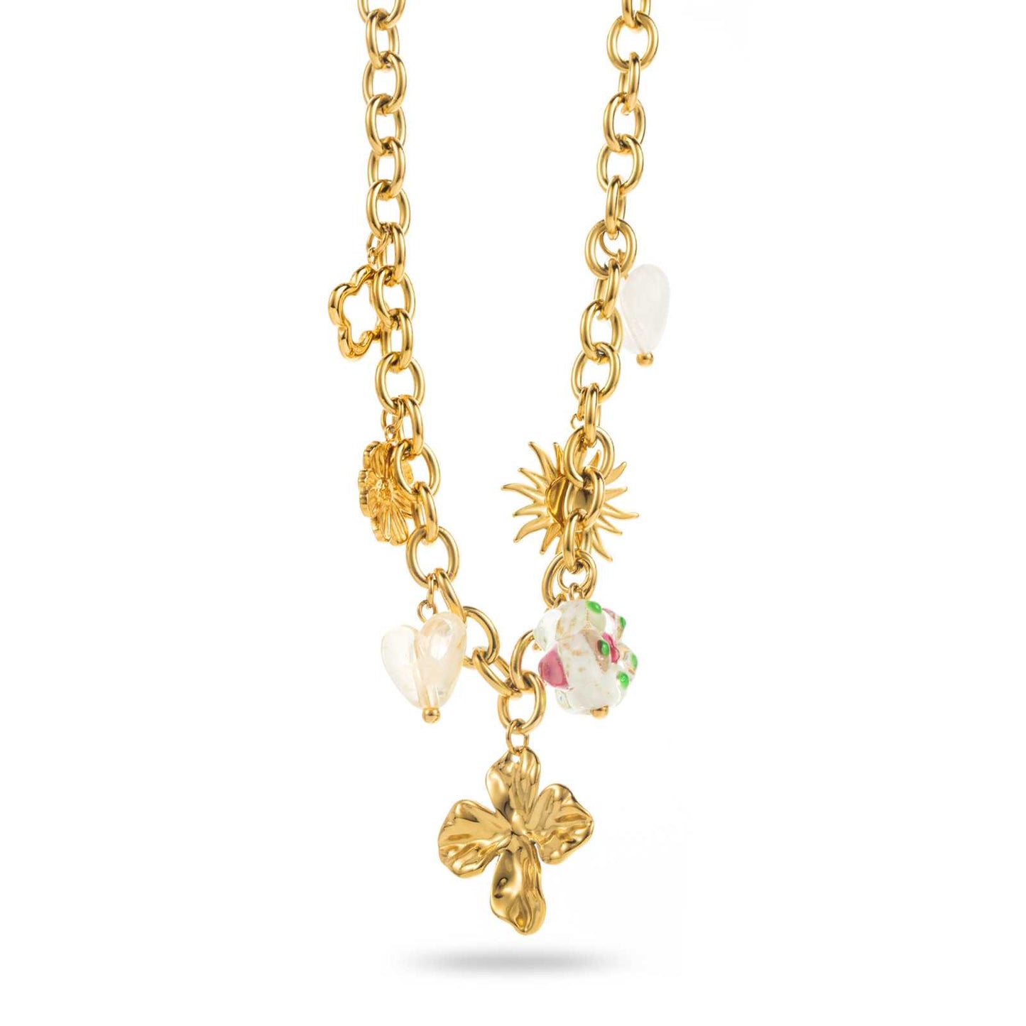 Collier Breloque d'amour (blanc)