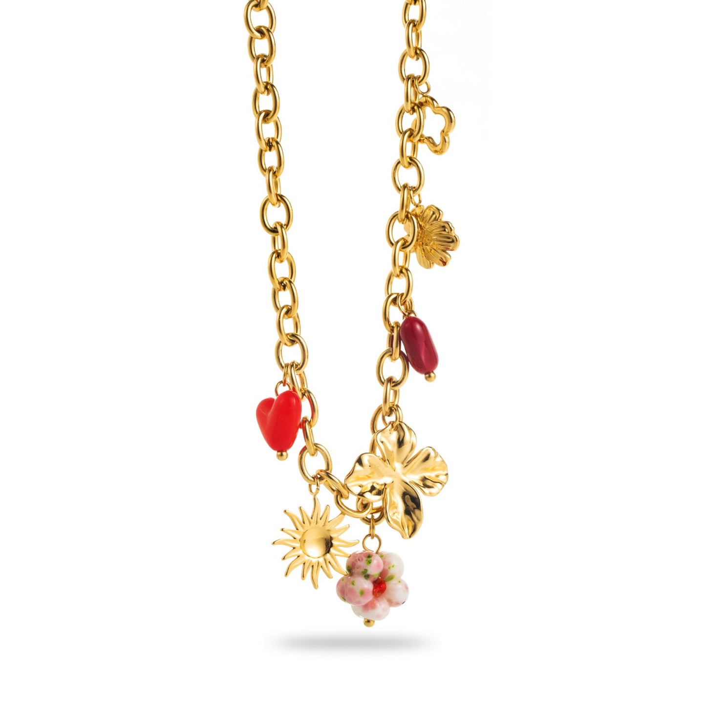 Collier Breloque d'amour (rouge)