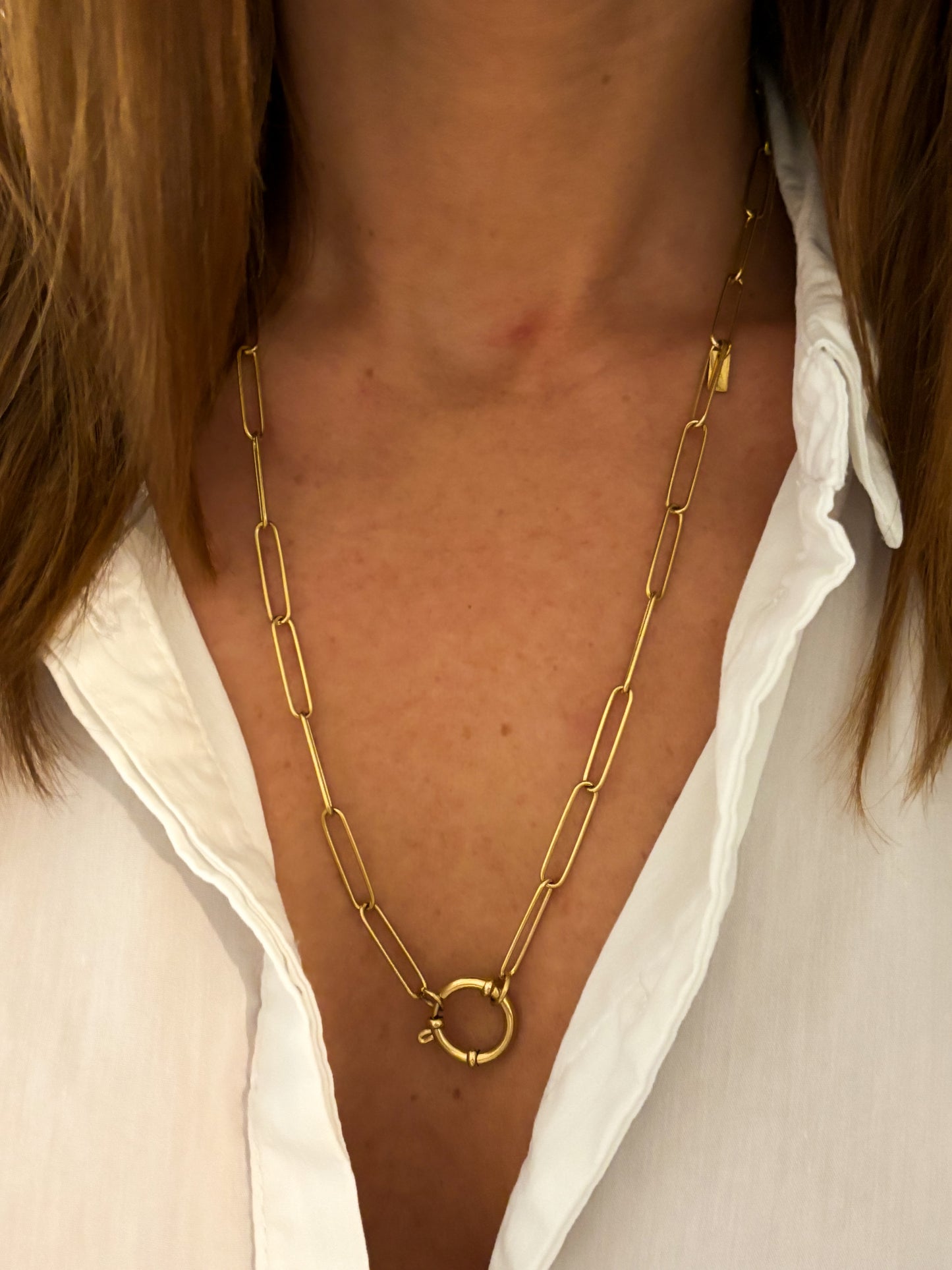 Collier Charm Fermoir à Ressort