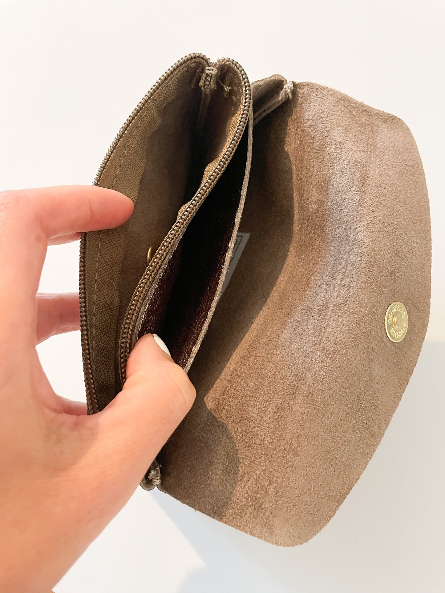 Porte monnaie Cuir Pailleté Mordoré