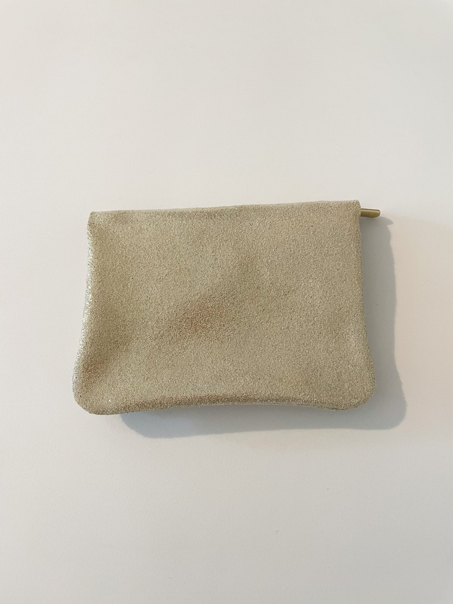 Porte monnaie Cuir Pailleté Or Petit