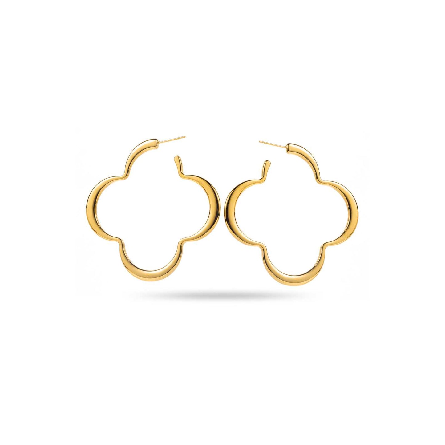 Boucle d'oreille Créole Trèfle