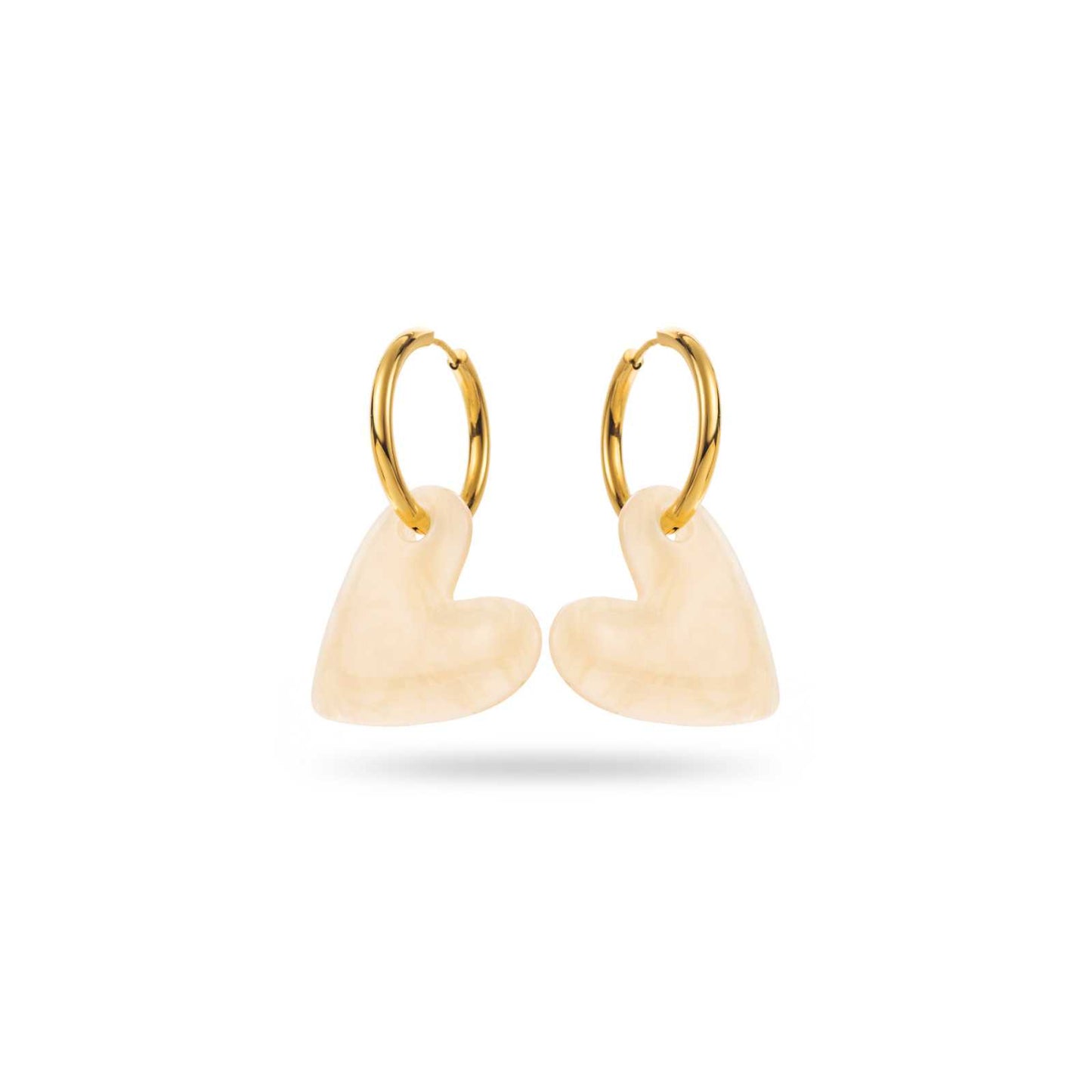 Boucle d'oreille Créole coeur