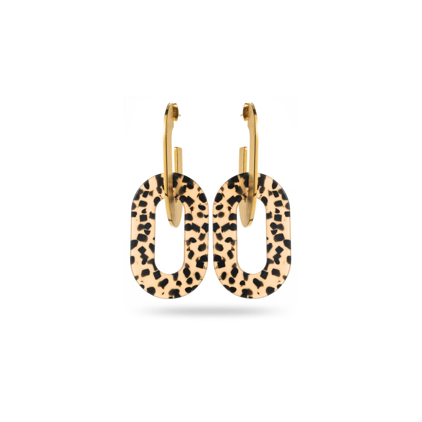 Boucle d'oreille Double anneau bicolore