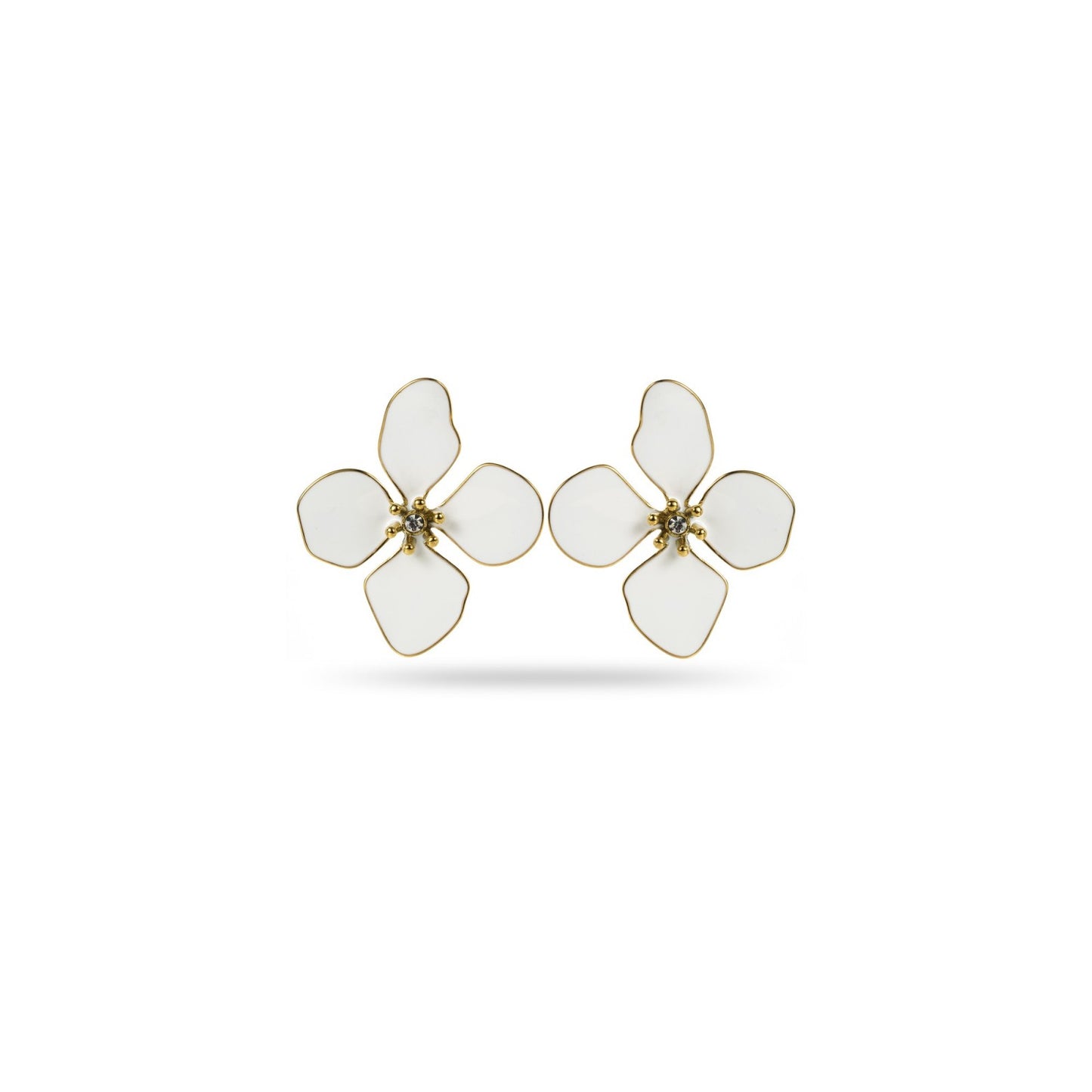 Boucle d'Oreille Fleur strass new
