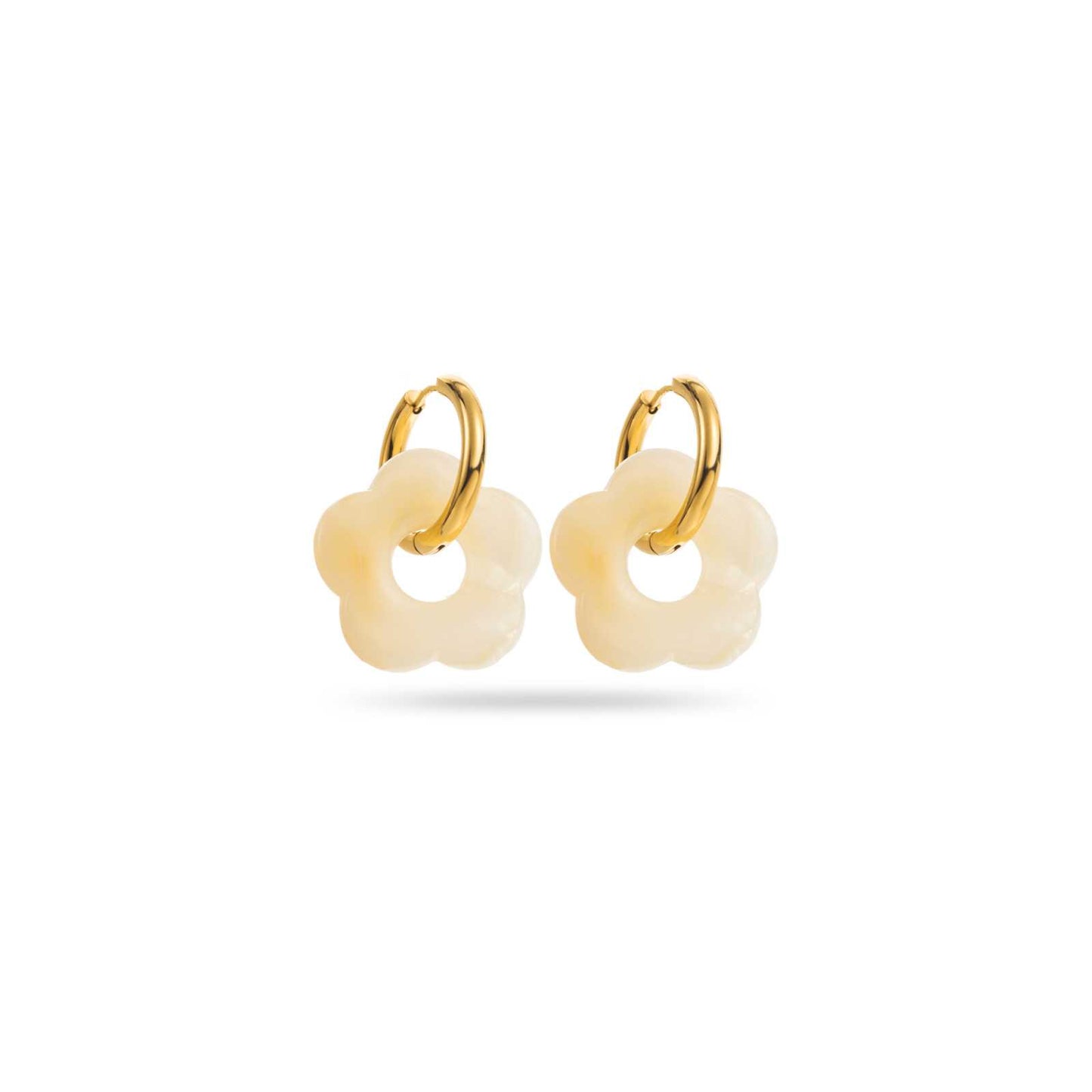 Boucle d'oreille Créole à fleur
