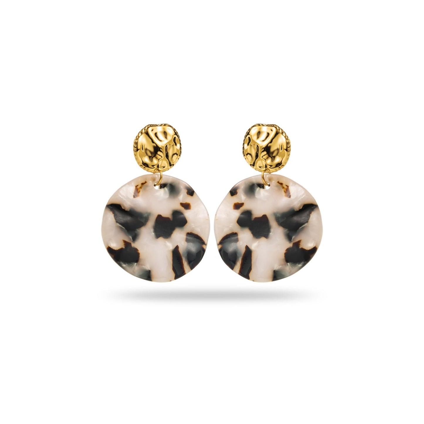 Boucle d'Oreille Jungle noir et blanc