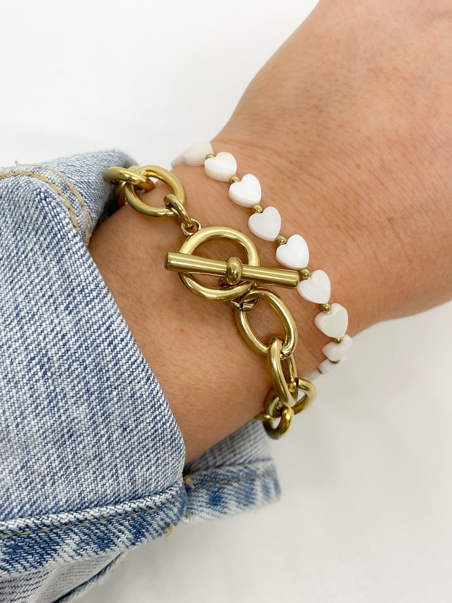 Bracelet Coeur Blanc