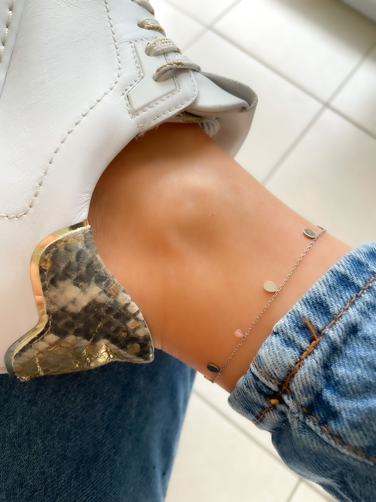 Chaine de cheville Gouttes