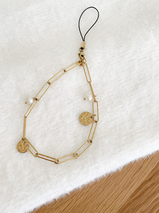 Chaine de portable Pampille et Perle