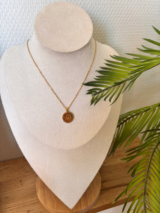 Collier de naissance Mars/Jonquille or