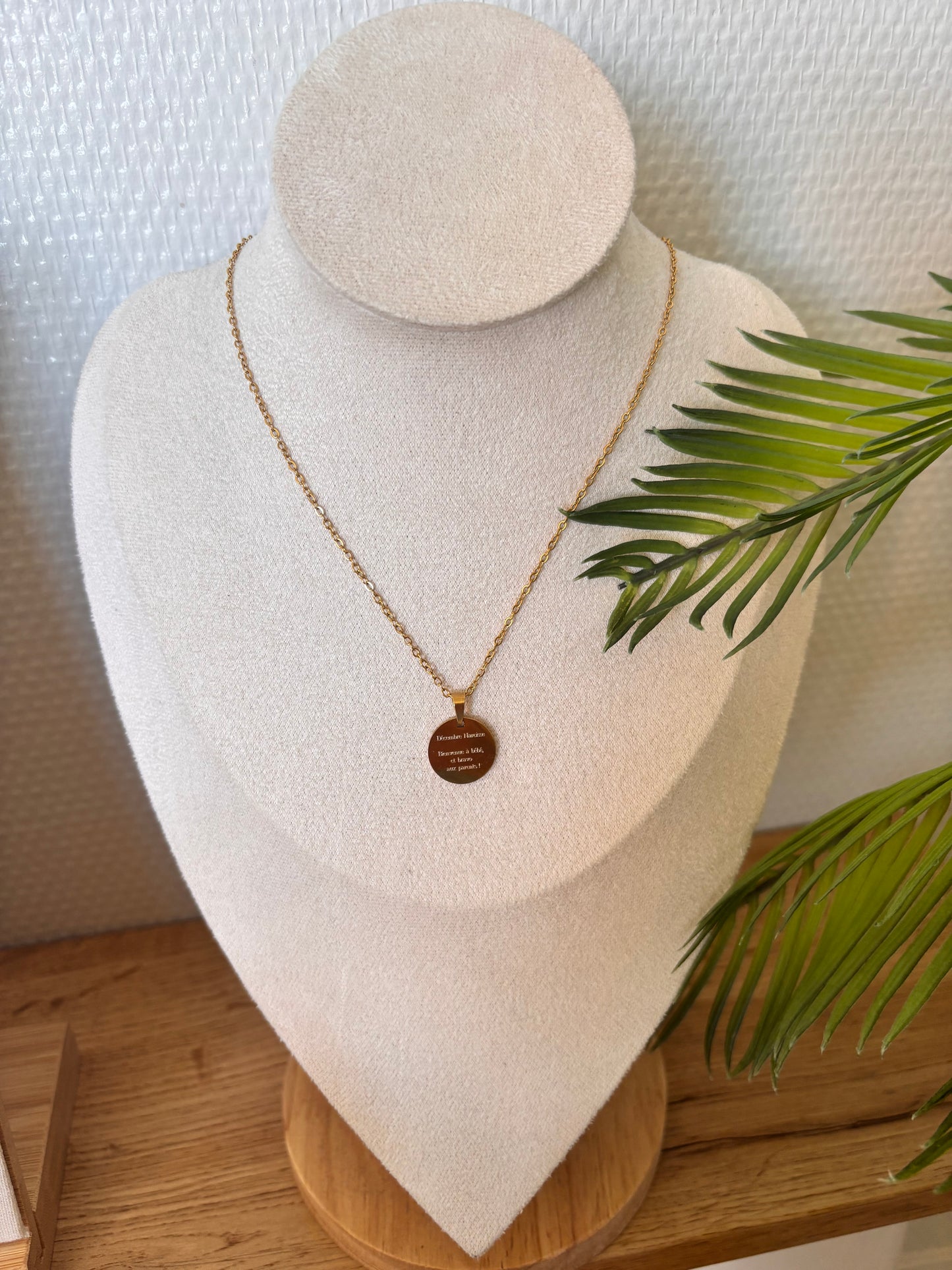 Collier de naissance Décembre/Narcisse or