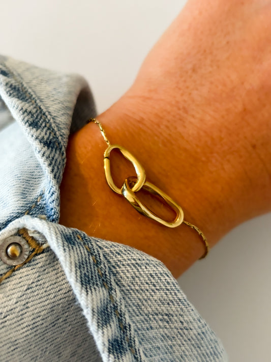Bracelet Pendentif Goutte Entrelacée