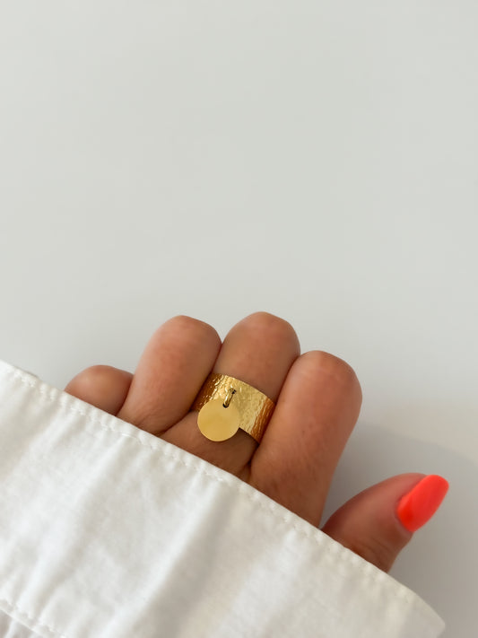 Bague Breloque Martelée Pampille