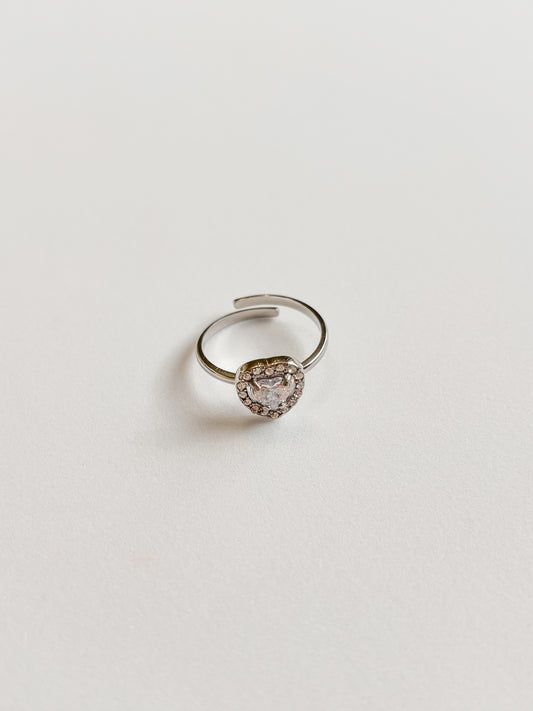 Bague Solitaire coeur