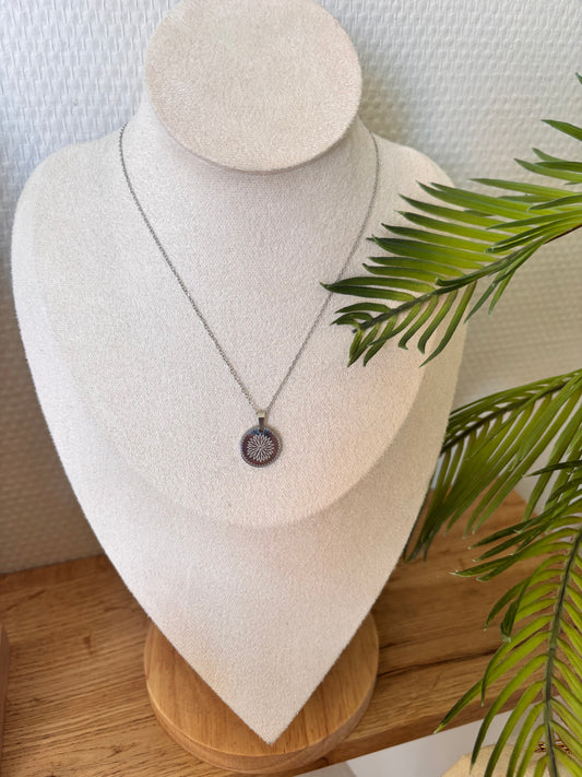 Collier de naissance Septembre/Aster argent