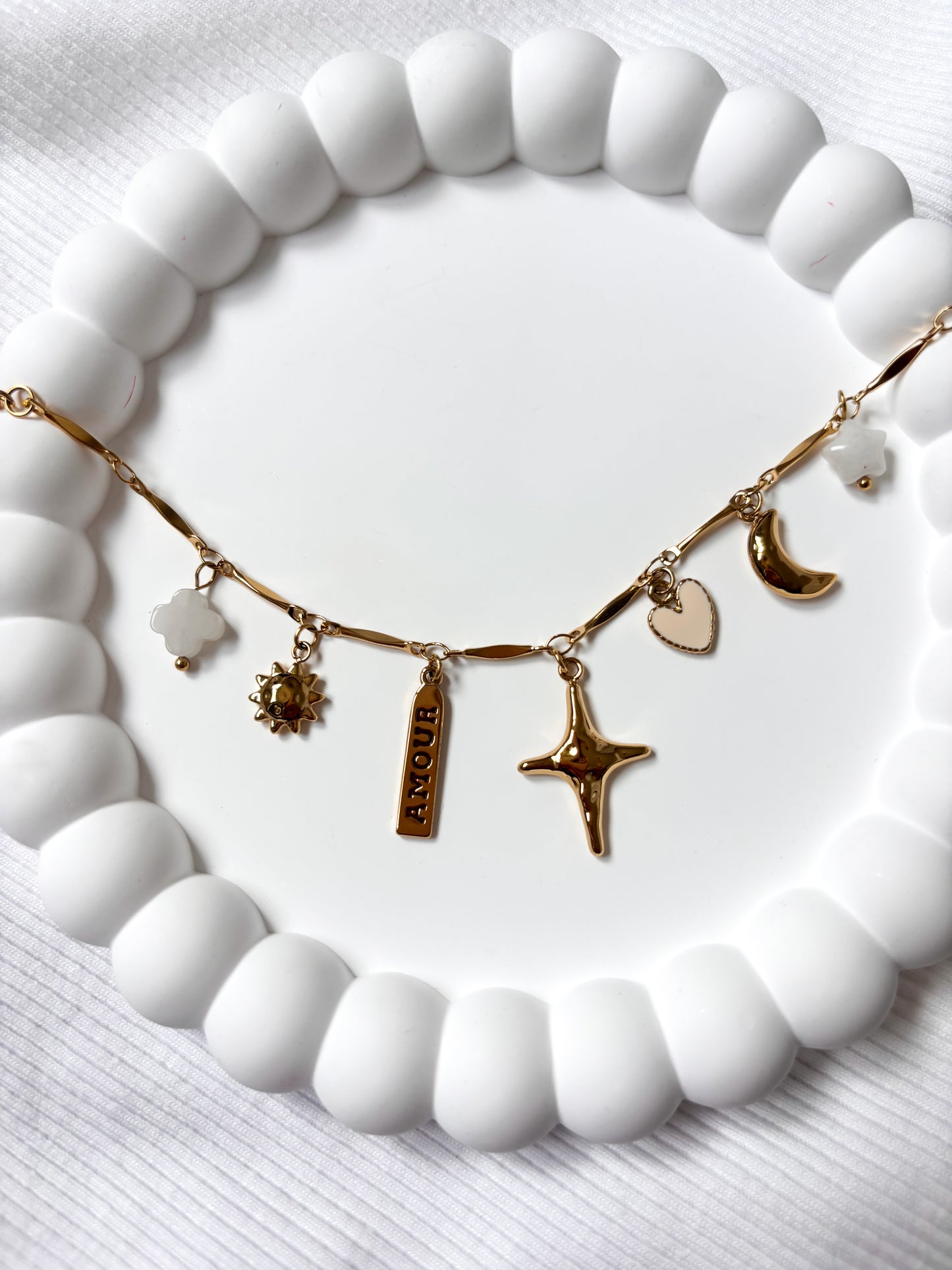Bracelet Breloques Coeurlune (blanc)