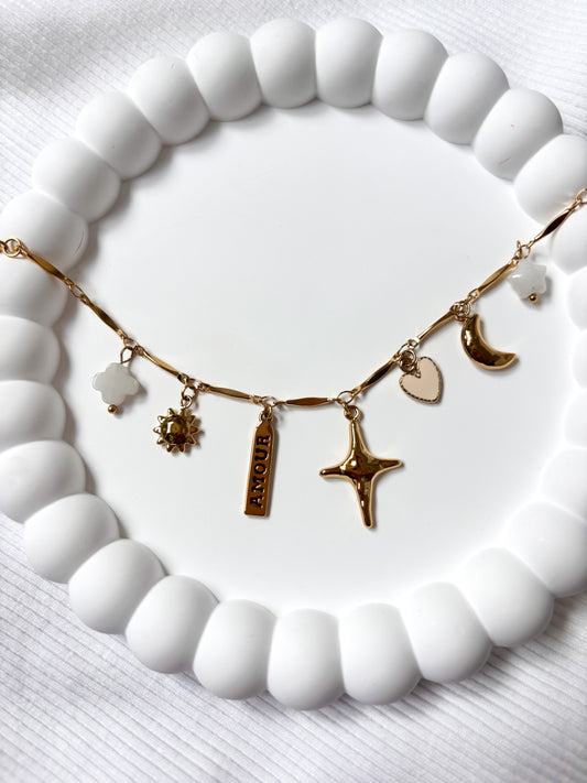 Bracelet Breloques Coeurlune (blanc)