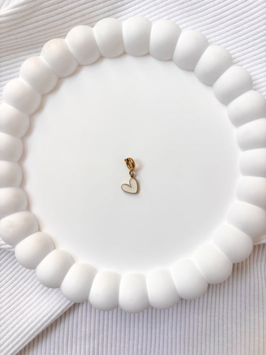 Charm Petit coeur blanc