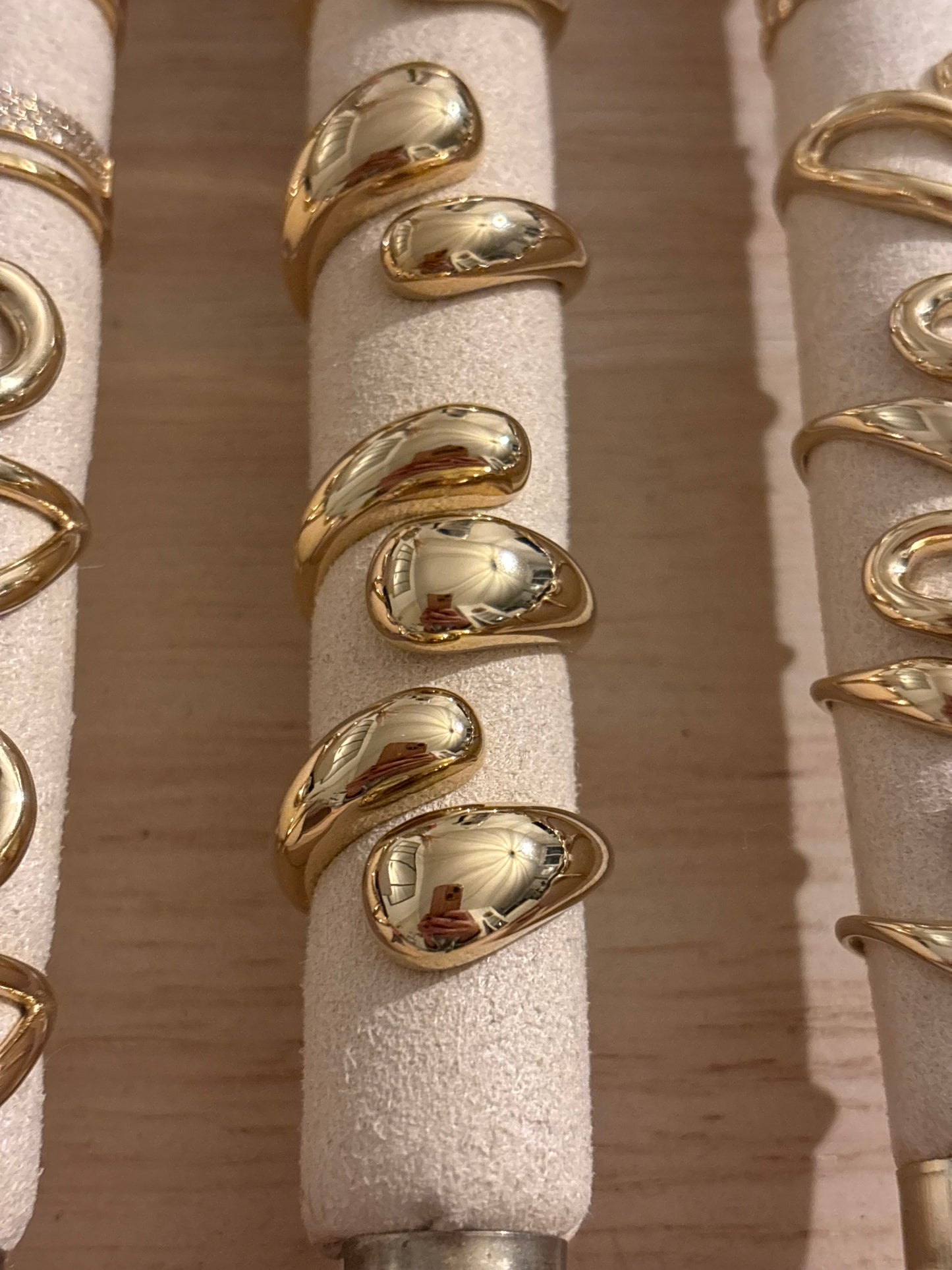 Bague Gouttes ATTENTION ENTIEREMENT DOREE