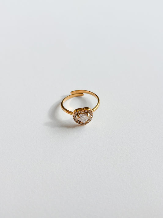 Bague Solitaire coeur