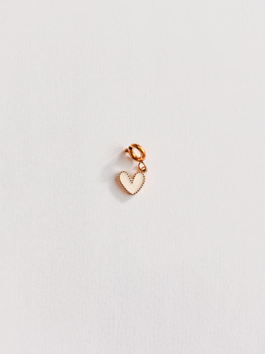 Charm Petit coeur blanc