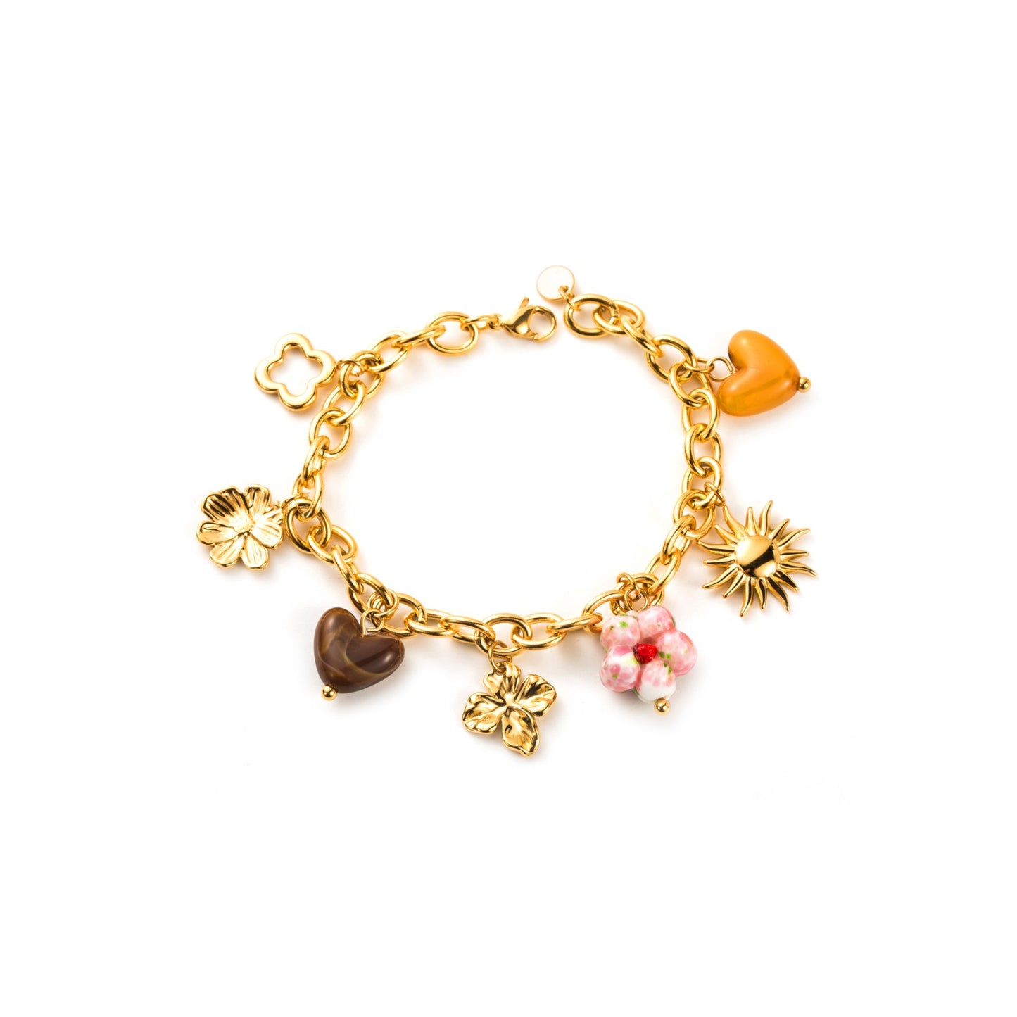 Bracelet Breloque d'amour Marron