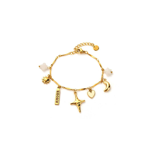 Bracelet Breloques Coeurlune (blanc)