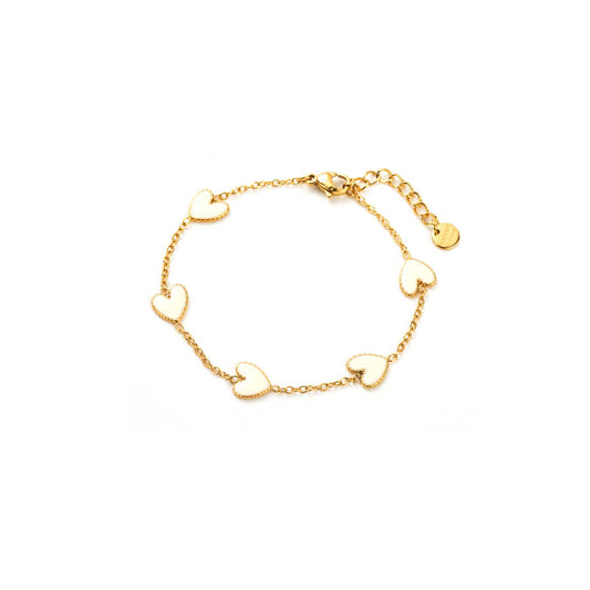 Bracelet Douceur de coeurs (blanc)