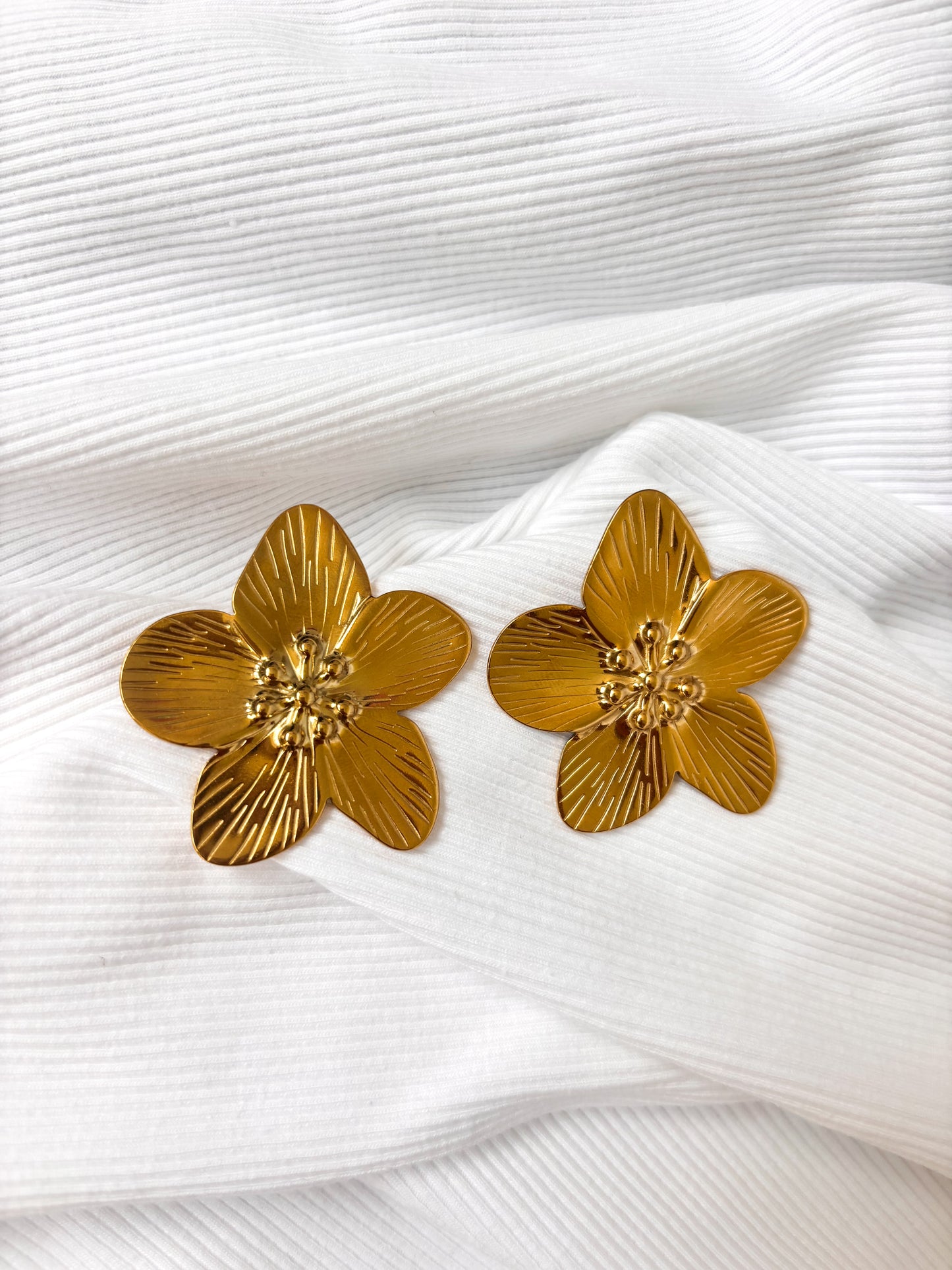 Boucle d'Oreille Grande fleurs
