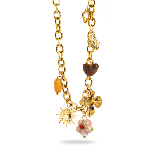 Collier Breloque d'amour (marron)