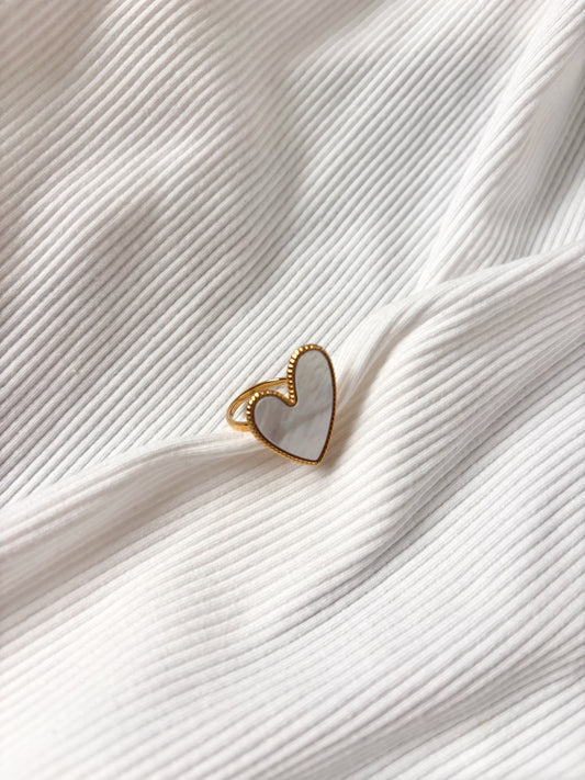 Bague Grand Coeur (rouge ou blanc)