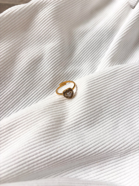 Bague Solitaire coeur