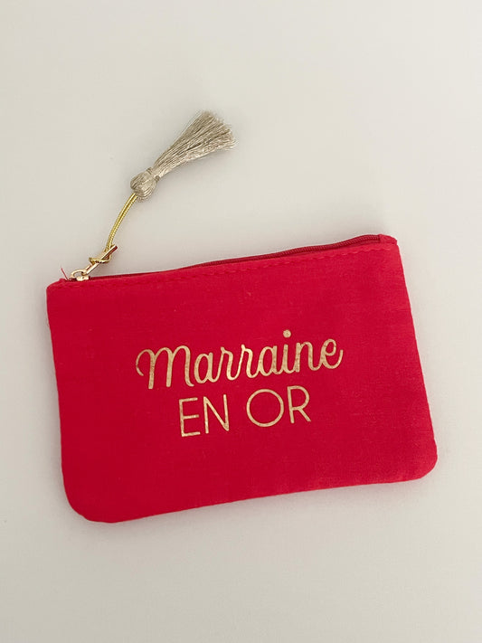 Pochette Marraine en or