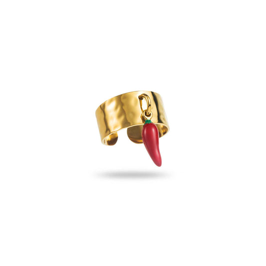 Bague Breloque piment rouge