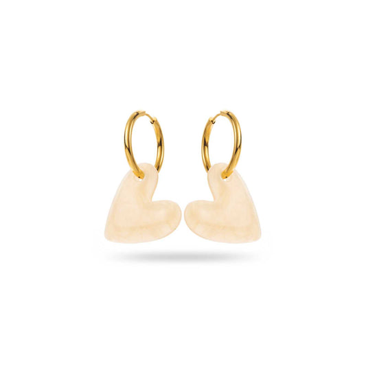 Boucle d'oreille Créole coeur