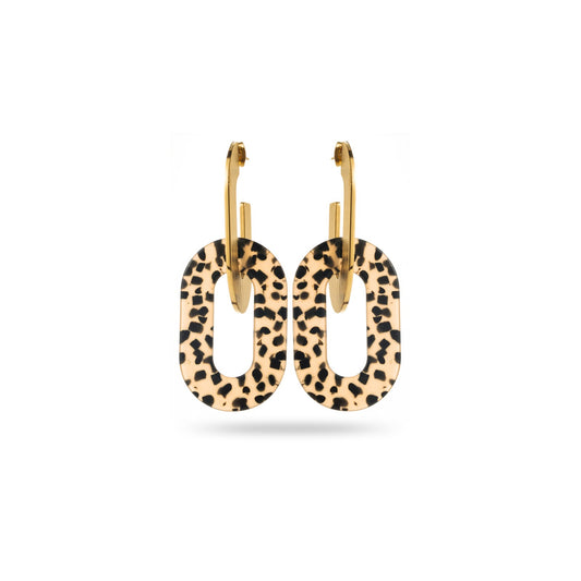 Boucle d'oreille Double anneau bicolore