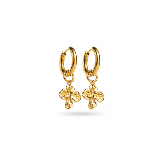 Boucle d'oreille Créole Fleur