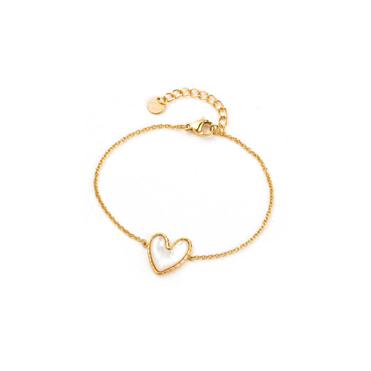 Bracelet Un petit coeur blanc