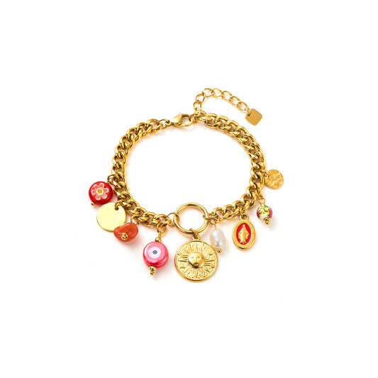 Bracelet Breloque de vie (rouge)