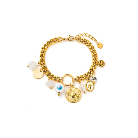 Bracelet Breloques de vie (blanc)