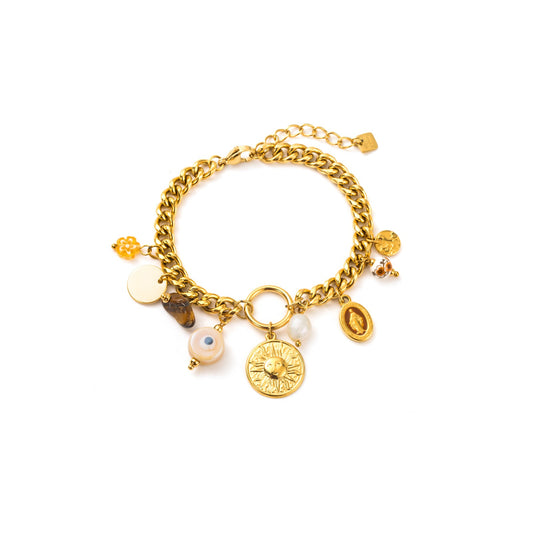 Bracelet Breloques de vie (marron)